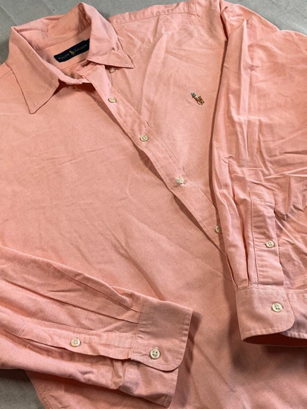 Mens Polo Ralph Lauren Flesh Pony Button Down Shirt 3Pc Pastel Bundle (Large) - Picture 11 of 14
